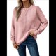 thumbnail image 1 of Suéteres de Mujer de Otoño, Informales, de Larga, Ligeros, de Gran Tamaño, Tipo Pulóver Rosa S, 1 of 6