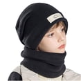 thumbnail image 2 of UQJfacai Fashion Winter Kids Hat Scarf Set for Boys Girls Toddler Knit Thick Warm Fleece Lined Beanie Hats Neck Warmer Set Cold Weather 4-10 Years, 2 of 4