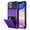 Purple, variant on Armor Case for iPhone 14 Pro Max, Hidden Card Slot Flip Back Rugged PC Soft TPU Hybrid Heavy Duty Shockproof Cover Military Grade Lens Protection Anti-Impact Non-Slip Dual Layers Case, Gray