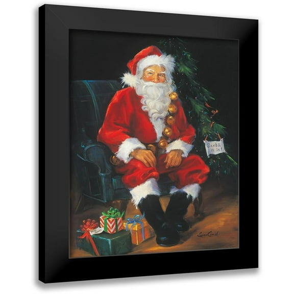 Comish, Susan 12x14 Black Modern Framed Museum Art Print Titled - Santa Is In