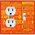 thumbnail image 1 of Metal Light Switch Plate Cover Cafe Diner Coffee Sign Orange COF038, 1 of 15