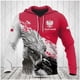 thumbnail image 2 of Sudadera con capucha holgada y cómoda con estampado 3D de la bandera polaca de estilo retro de estilo Harajuku para hombre y mujer, ideal para deportes al aire libre y ocio diario, 2 of 4
