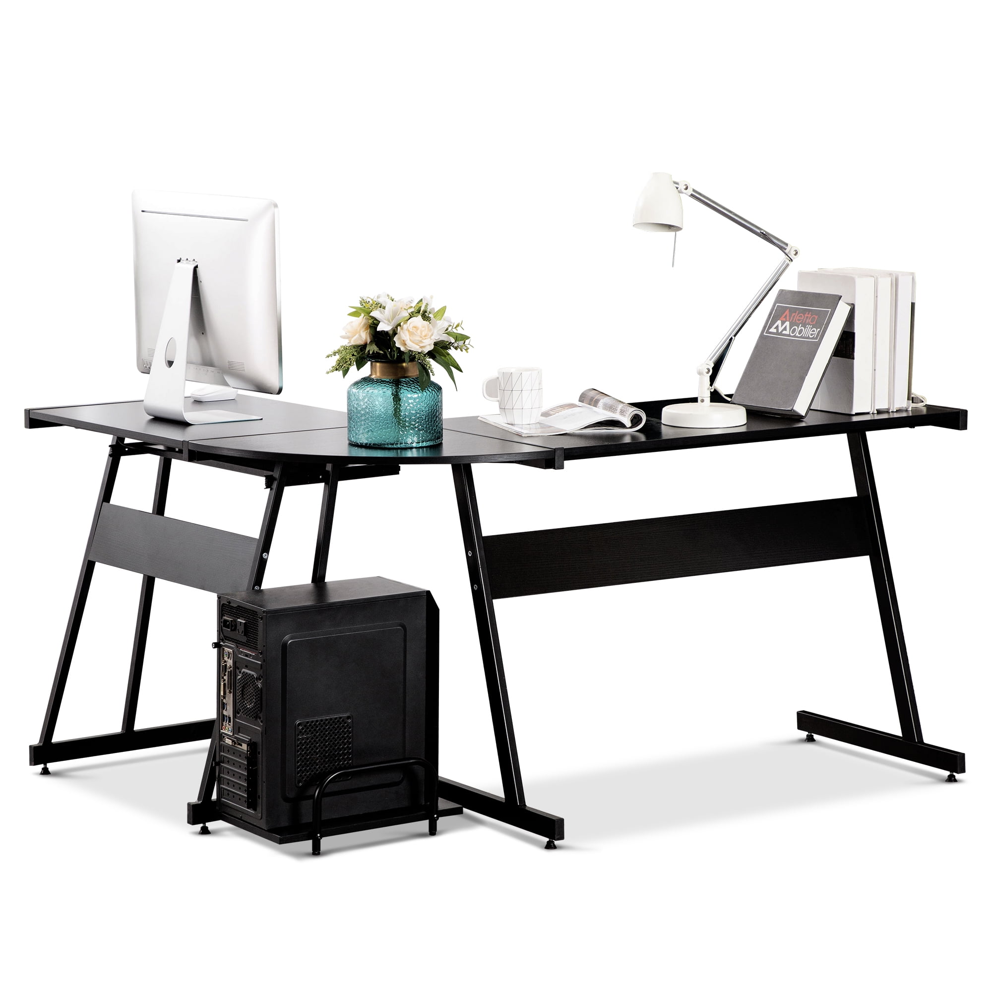 Buy Ivinta Furniture Computer Desk Gaming Reversible Black LShaped