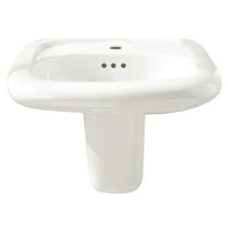 American Standard Murro Wall Mounted Lavatory with Single Faucet Hole and Everclean Surface, White