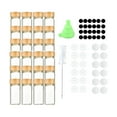 thumbnail image 4 of Frascos de especias de vidrio con tapas de madera, tarros de especias de vidrio vacíos con etiquetas, botes minimalistas de almacenamiento de , 24 piezas Macarena tarros de condimentos, 4 of 8