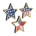 thumbnail image 2 of 3 Pack Patriotic Wooden Star Tray 4th of July Decorations, Rustic Americana Star Tabletop Signs for Fourth of July Independence Day 250th Anniversary Home Decor, 2 of 7