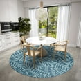 thumbnail image 2 of Addison Rugs Indoor/ Outdoor Addison Yuma Foliage Motif Washable Area Rug 8' x 8' - Blue, 2 of 8