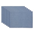 thumbnail image 1 of DII Stonewash Blue & White 2-Tone Ribbed Placemat (Set of 6), 1 of 2