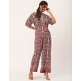 thumbnail image 2 of Moomaya Women's Printed Jumpsuit, V-Neck Sleeveless Wide Leg Loose Boho Style Jumpsuits, 2 of 9