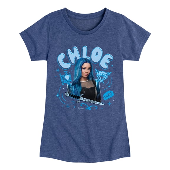 Descendants: Wicked Wonderland - Chloe Doodle Fitted Short Sleeve Graphic T-Shirt