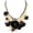 Black, variant on Flower Bib Statement Necklace Chunky Flower Statement Necklace Drama Bib Collar Jewelry Set for Women Prom Party Jewelry