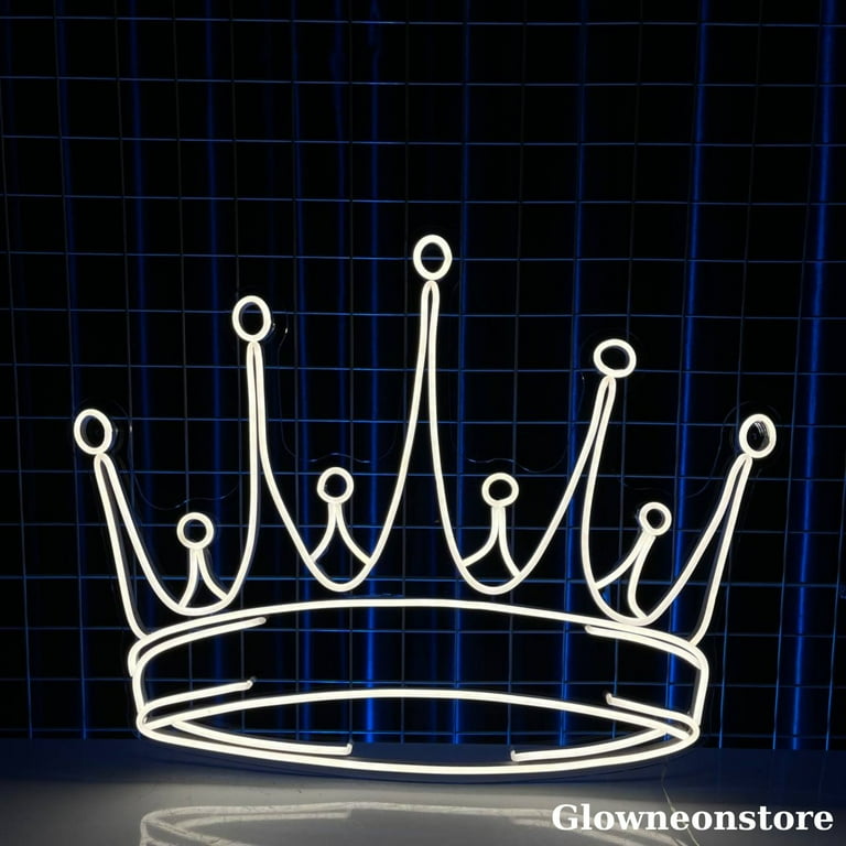 Glowneon Crown Neon Sign, Crown Led Light, Custom Queen King Crown