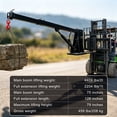 thumbnail image 2 of MMS 4409 Lbs Forklit Telescoping Jib Boom Crane, Hydraulic Lifing, 75''-126'' Length Range, Fork Mounted Jib Boom Crane Attachment, 2 of 6