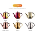 thumbnail image 3 of ABCISI 17oz Stainless Steel Gooseneck Teapot, Metal Gooseneck Tea Pot with Filter, Coffee Server Olive Oil Can Table Serving Pot for Home, Restaurant, Outdoor, Dishwasher Safe (Gold), 3 of 16