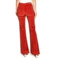 thumbnail image 3 of Angry Rabbit Women's Juniors Mid Waist Stretchy Premium Corduroy Flares (26, Vermillion), 3 of 4