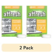 (2 pack) Affresh Dishwasher Cleaner, Helps Power Away Odor Causing Residues & Grime Inside Pump, Tub & Hoses, 6 Tablets, 6 Month Supply