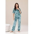 thumbnail image 3 of Richie House Women's Velvet Pajama Set Soft Pjs with Pockets Top and Leg Pants Lounge S-3XL RHW4095-A-3XL, 3 of 5