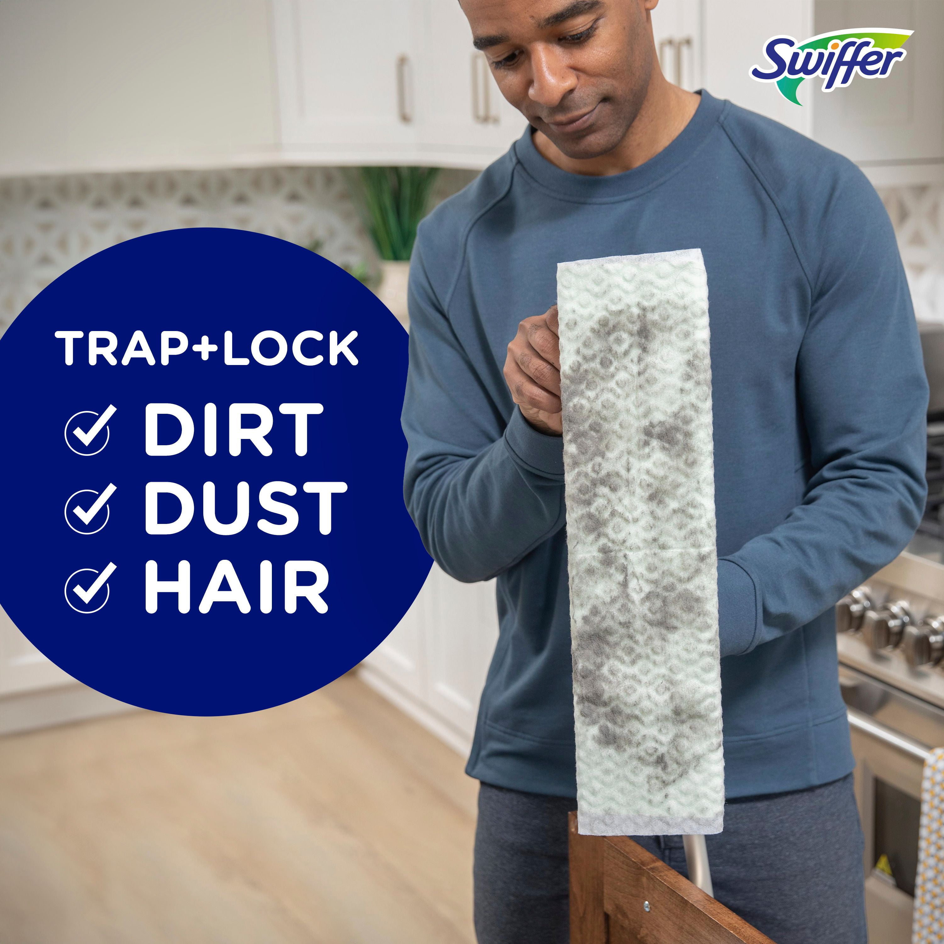 Swiffer Sweeper XL 2-in-1 Dry + Wet Floor Mopping and Sweeping Kit, Multi-Surface Kit for Floor Cleaning, Kit Includes 1 XL Sweeper, 8 XL Dry Sweeping Cloths, 2 XL Wet Mopping Cloths, 1KIT