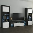 thumbnail image 2 of Milano Set 160-BK-BK Modern Wall Unit Entertainment Center, 2 of 3