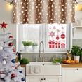 thumbnail image 6 of 2 Pack Valances for Windows, Brown Gradient Window Valances for Living Room/Bedroom/Bathroom, White Polka Dots Country Abstract Light Filtering Kitchen Curtain Valance Window Treatment 42"W x18" L, 6 of 9