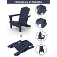 thumbnail image 2 of LINLINPAPA Folding Adirondack Chair, HDPE All-Weather Adirondack Chair, Navy, 2 of 8
