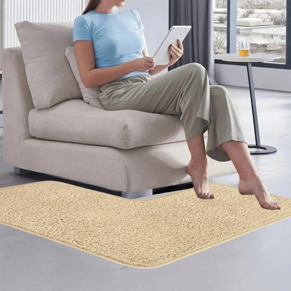 L-Shaped Bath Mat, Corner Bath Mat, Washable Carpet,Water Absorbent Soft Bath Rug, Non-Slip Floor Mats for Bathroom Bedroom Kitchen Living Room