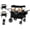 Black-convertible, variant on ICEEIF 4 Seater Wagon Stroller for Kids, Foldable Stroller Wagon with Snack Tray, Large Storage Bags, Phone Cup Holder, Removable Canopy and Adjustable Push Handle, Gray