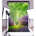 thumbnail image 2 of ABPHOTO 5x7ft Photography Backdrop Spring Landscape Green Grass Forest Purple Lavender Meadow Branch Leaf Summer Nature Backdrops for Photo Shoots Newborn Lovers Party Adult Kids Baby, 2 of 4