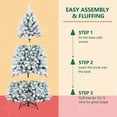 thumbnail image 5 of 7ft Premium Snow Flocked Artificial Christmas Tree with 1064 Tips, Metal Stand, Easy to Assemble, 5 of 8