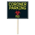 thumbnail image 1 of Beistle 54907 Coroner Parking Yard Sign - Pack of 6, 1 of 1