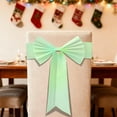thumbnail image 6 of Mouliraty Satin Chair Sashes Bows, 14.5x11in Modern Concise Wedding Bow Ribbon Notie Chair Back Flower Home Holiday Decor Hotel Restaurant Ribbon, Green, 6 of 6