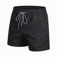 thumbnail image 2 of KPOPLK Men's 11" Board Shorts with Pockets Long Swim Trunks Quick Dry Bathing Suit Swimwear Beach Shorts No Liner(Black,XXL), 2 of 9