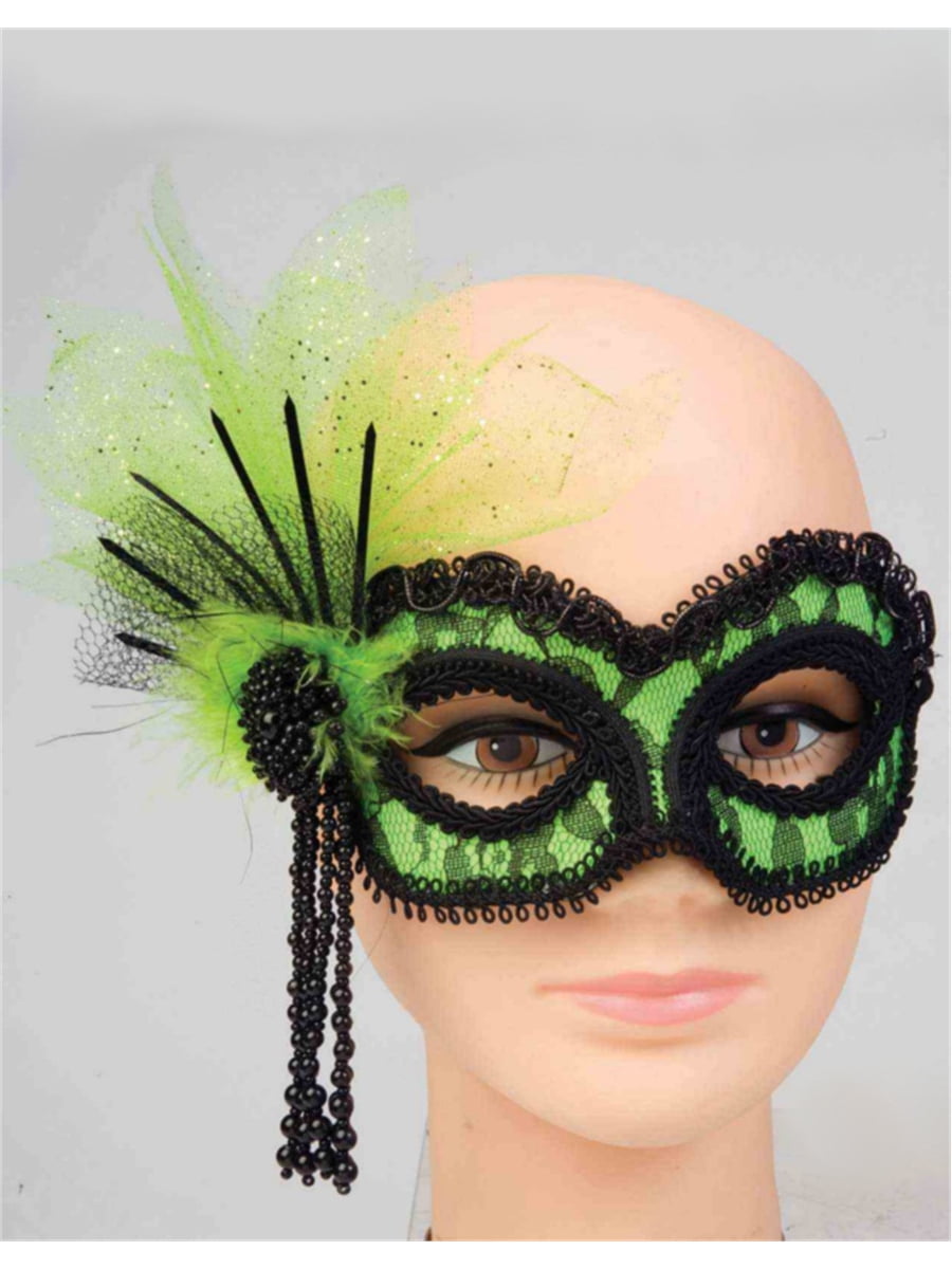 Forum Novelties Deluxe Retro 80s Neon Green and Black Lace Costume