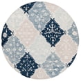 thumbnail image 2 of Safavieh Ebony Alene Floral Area Rug, Blue/Ivory, 6' x 6' Round, 2 of 10