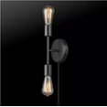 thumbnail image 2 of Hampton Bay Stockport 2-Light Matte Black Wall Sconce, 2 of 9