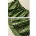 thumbnail image 7 of JJHGVB Womens Linen Shorts Linen Bermuda Shorts for Women Womens Long Shorts Womens Linen Shorts Beach Lightweight Short Beach Shorts with Pockets Flowy Shorts Wide Leg Shorts for Women Green M, 7 of 7