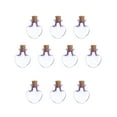 thumbnail image 1 of Uxcell 10 Pcs Mini Botellas de Vidrio Colgantes, 0.01oz/0.5ml Frascos Pequeños en Forma de Corazón con Tapones de Corcho Botellas de Deseos para Manualidades de Fiesta Decoraciones de Boda, Púrpura, 1 of 6