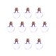 thumbnail image 1 of Uxcell 10 Pcs Mini Botellas de Vidrio Colgantes, 0.01oz/0.5ml Frascos Pequeños en Forma de Corazón con Tapones de Corcho Botellas de Deseos para Manualidades de Fiesta Decoraciones de Boda, Púrpura, 1 of 6