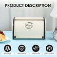 thumbnail image 3 of Design Rustic Bread Box Farmhouse Vintage Enamelware Countertop Bread Bin Modern Metal Bread Box for Kitchen Countertop, 3 of 11