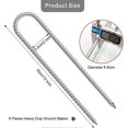 thumbnail image 2 of Ground Stakes, 6 Pack 12 Inch U Shaped Trampoline Pegs, Heavy Duty Ground Stakes for Camping, 2 of 4