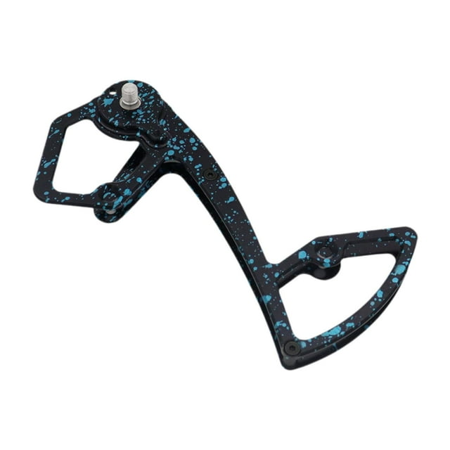 Lipstore Rear Derailleur Guide Plate Guide Leg Heavy Duty Repair Replacement Pulley Wheel Blue