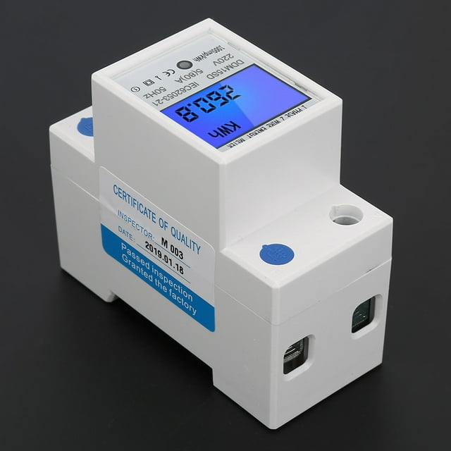 Medidor De Energía, Medidor De Energía Digital, Retroiluminación LCD Para Estándares De DIN EN50022 Empresa Hogar Escuela Fyydes Energy Meter