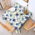 thumbnail image 2 of Pioneer Flower Floral Print Pattern Square Tablecloth, Waterproof Wipeable Spillproof Washable Table Cover for Home Kitchen Party Decor, 52"x52", 2 of 6