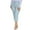 Light Blue, variant on Wyobmus Women High Waist Capri Pants Slim Straight Leg Pull On Dress Pants Stretchy Waist Front Pleated Capris Trousers Pants S-3X White