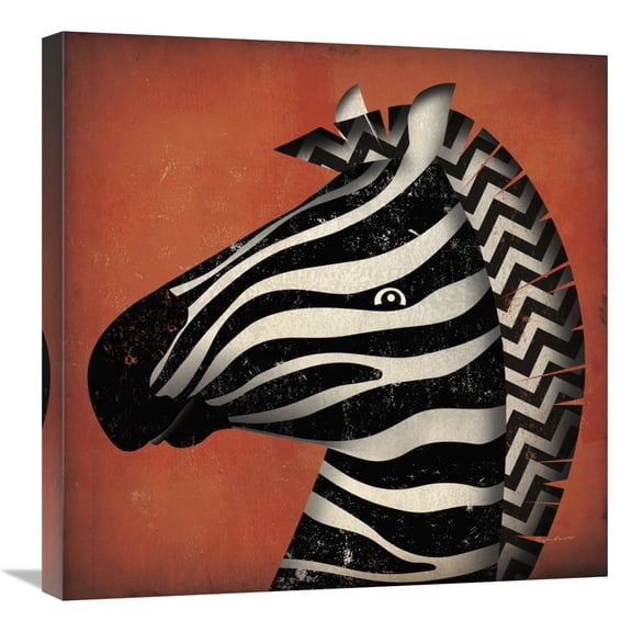 Global Gallery's 'Zebra Wow' By Ryan Fowler Stretched Canvas Wall Art