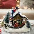 thumbnail image 3 of ation LED Miniature House Village, Christmas Scene Snow Landscape Train Village Building Set 8.3x4.3x6.3inch, 3 of 8