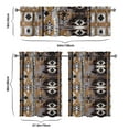 thumbnail image 6 of Boho Kitchen Curtains for Windows – Rustic Tribal Floral Print Cafe Curtains, Vintage Bohemian Geometric Panels for Home Décor, 6 of 6