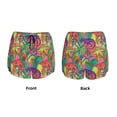 thumbnail image 5 of Picia Colorful Dinosaur Pattern Women's 2 in 1 Athletic Running Shorts High Waisted Workout Casual Gym Sweat Shorts with Comfy Liner Zipper Pockets-X-Large, 5 of 9