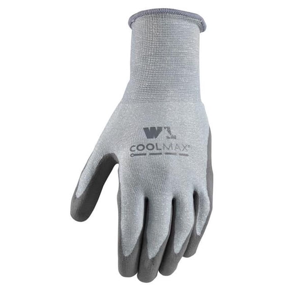 Wells Lamont 7018442 Coolmax Mens Outdoor Knit Work Gloves - Gray - Large