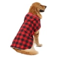 thumbnail image 6 of HDE Reversible Dog Raincoat Hooded Slicker Poncho Rain Coat Jacket for Small Medium Large Dogs Buffalo Plaid / Red L, 6 of 7
